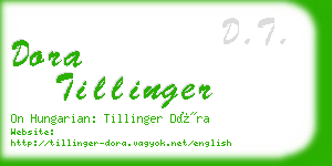 dora tillinger business card
